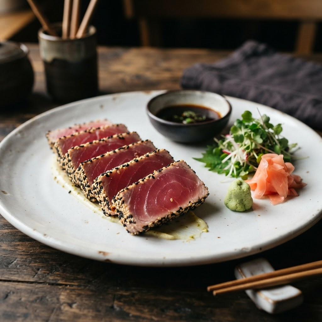 Thunfischsteak mit Sesam-Kruste